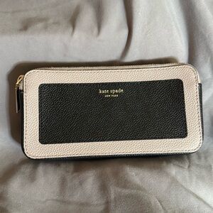 Kate Spade Margaux Double Zip Mini Crossbody Black and Creme